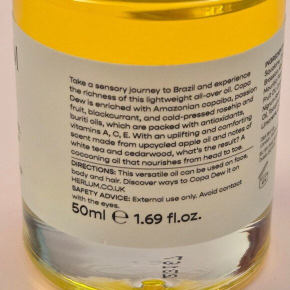 Herlum Copa Dew Oil Full Size 50ml 1.69 fl oz NEW - Picture 3 of 3